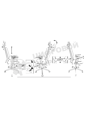 Кресло Бюрократ MC-612N-H TW-01 черный, сетка, подголовник