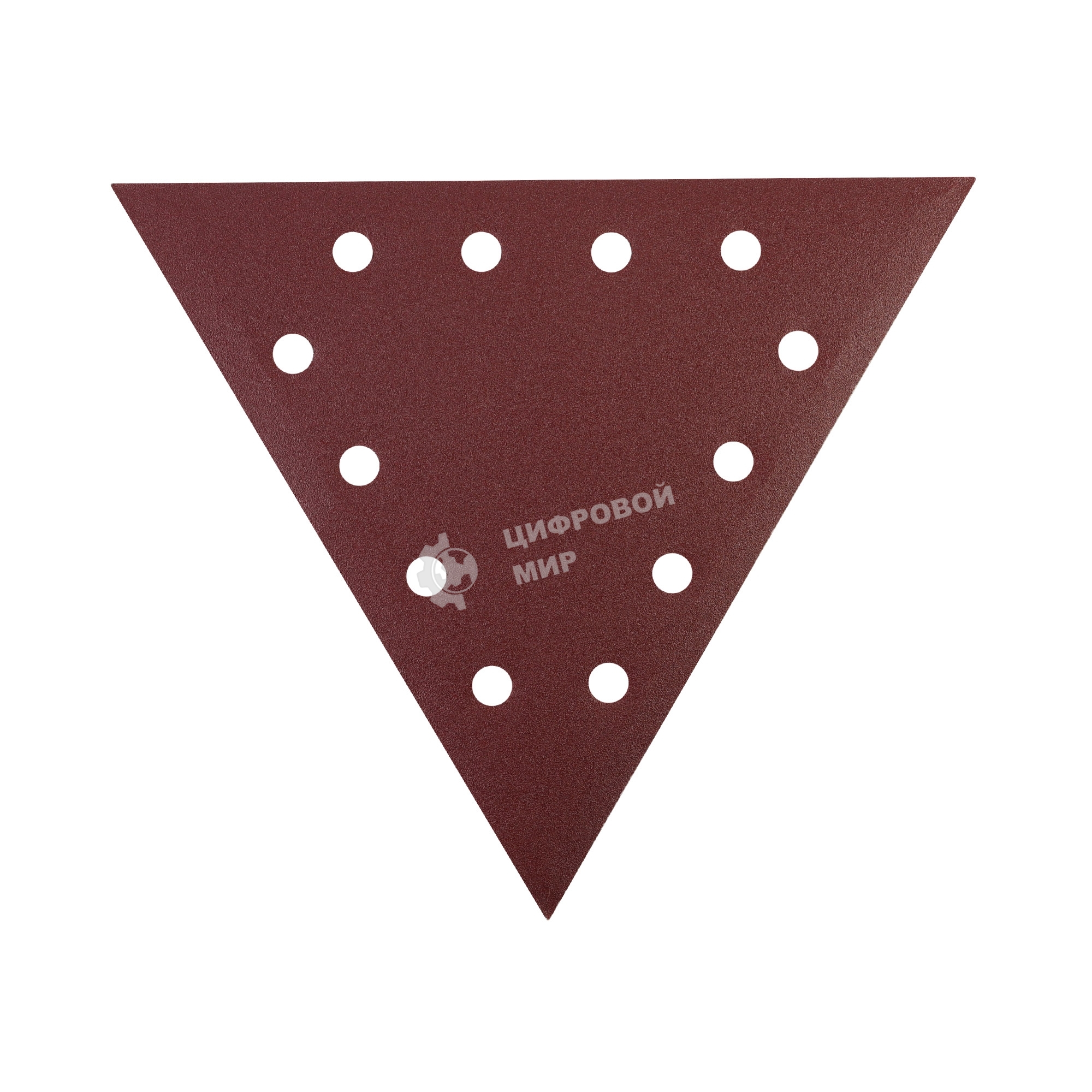 Треугольник шлифовальный PATRIOT на липучке, 285мм, 12 отверстий, Р120, 10 шт