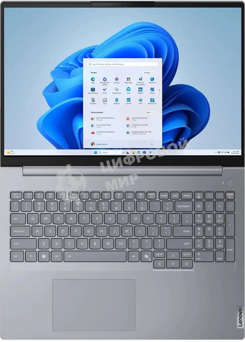 Ноутбук Lenovo Thinkbook 16 G8 IAL Core Ultra 5 225U 16Gb SSD 512Gb Intel Graphics 16