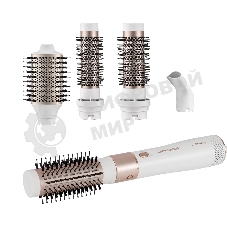 Фен-щётка Polaris PHSB-1214Mi белый/розовое золото, 1200 Вт, ионизация