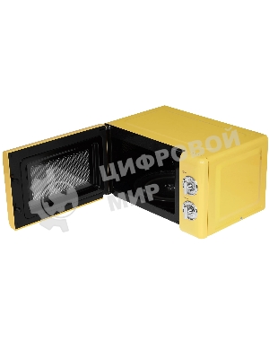 Микроволновая печь Tesler MM-2045 желтый, 20 л, 700 Вт, переключатели - поворотный механизм