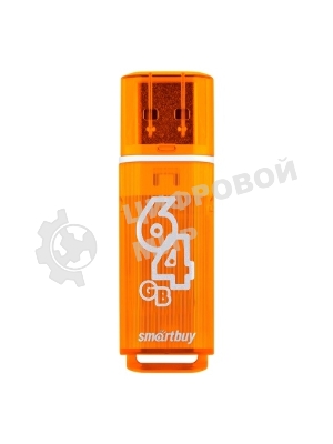 Флешка USB Smartbuy Glossy series Orange (SB64GbGS-Or), 64Gb, USB 2.0, R/W 25/15, оранжевый