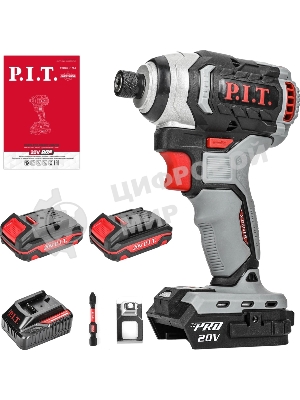 Винтоверт P.I.T. PSD20H-170A/2 аккум. патрон:держатель бит 1/4