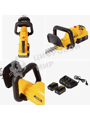 Кусторез аккумуляторный Denzel RBC510-36 Li-ion, 36 В, 4 А·ч, нож 510 мм, поворотная ручка