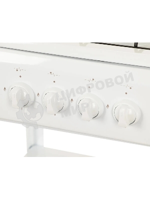 Плита газовая Flama AVG 1407 W белый, конфорок 4 газовых, духовка отсутствует, 50 см x 85 см x 57 см