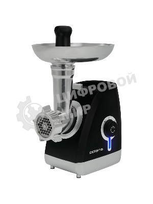 Мясорубка электрическая Polaris PMG 2027L черный, 2000 Вт, 2.0 кг/мин, реверс, защита от перегрузки, металлический лоток, насадки - 5