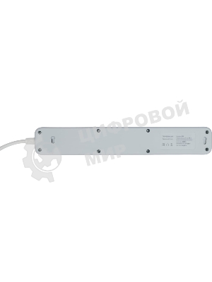 Сетевой фильтр Гарнизон EPS-5-W-2 5р, 2.0, 10А, 2 м, ур.защиты 2+, белый, пакет (21442)