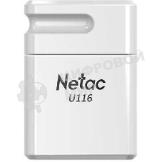 Флешка USB Netac U116 mini (NT03U116N-032G-32WH USB), 32Gb, USB 3.2, R/W 90/30, белый