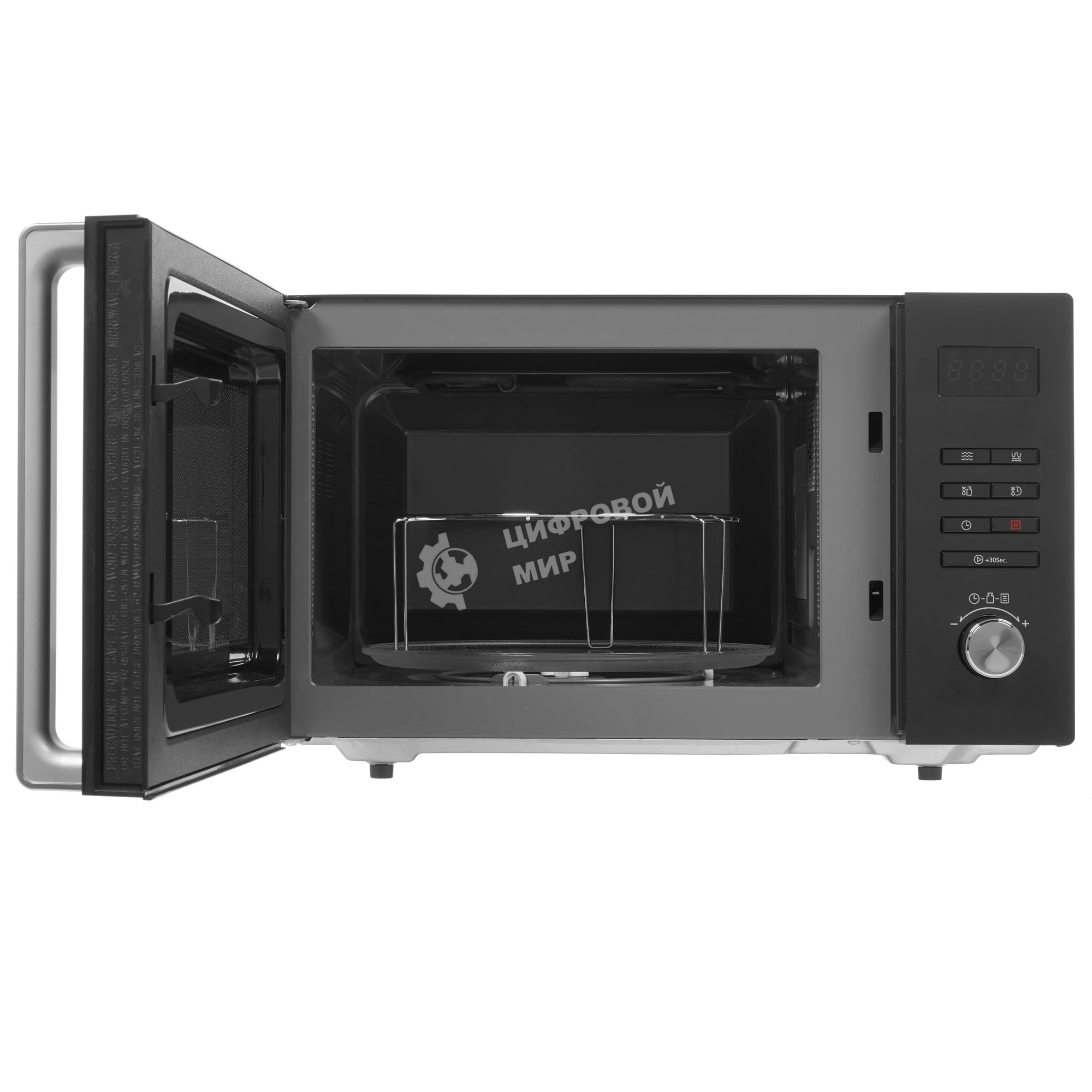 Микроволновая печь Hyundai HYM-M2062 черный, 23 л, 800 Вт, переключатели - кнопки, поворотный механизм