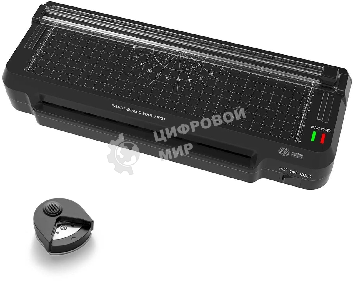 Ламинатор Cactus CS-LAB-F1 черный A4 (70-125мкм) 25 см/мин (2 вал.) хол. лам. лам. фото