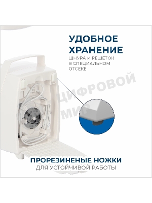 Мясорубка электрическая Аксион М33.02 белый, 1500 Вт, 1.7 кг/мин, реверс, защита от перегрузки, насадки - 5