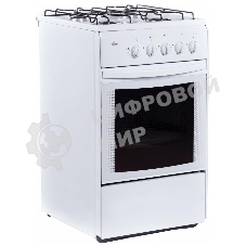 Плита газовая Flama RG 24019 белый, конфорок 4 шт, духовка 50 л, 50 см x 85 см x 60 см