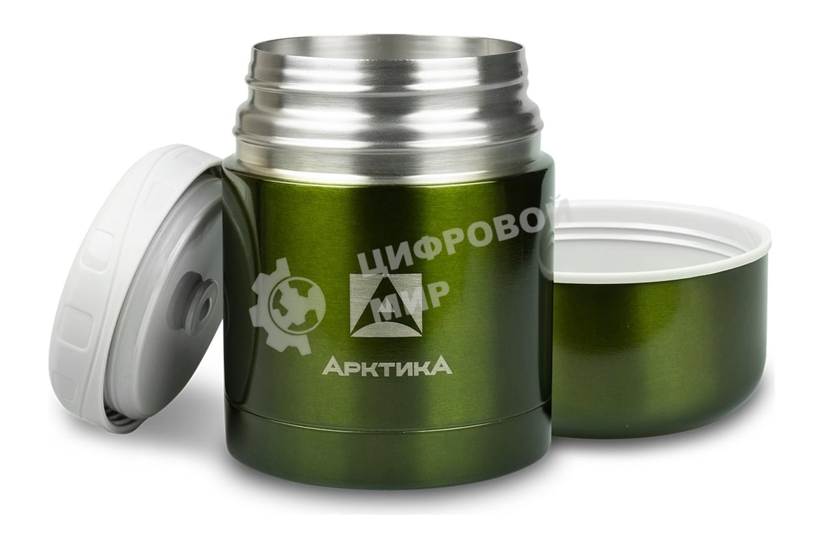 Термос Арктика 302-500 болотный, широкое горло 0,5 л Супер широкое горло, 0,5 л, для супа и еды, холод/тепло 12 ч