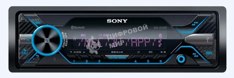Автомагнитола Sony DSX-A416BT 1DIN 4x55Вт