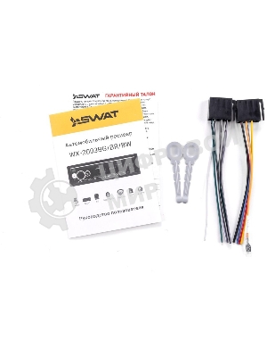 Автомагнитола SWAT WX-2003BW, 1 DIN, Bluetooth, USB Type-A, AUX