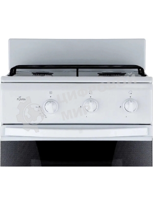 Плита газовая Flama CG 3202 W/B белый, конфорок 2 шт, духовка 30 л, 50 см x 85 см x 38 см