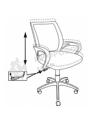 Кресло Бюрократ CH-695NLT оранжевый/черный, сетка/ткань, 120 кг, механизм качания