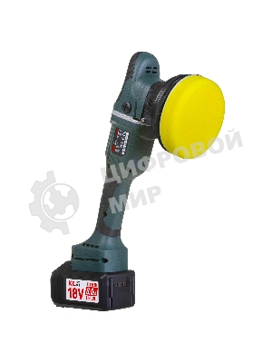 Профессиональная бесщеточная полировальная машина аккумуляторная KLPRO KLPS18B-80 (18В, Li-ion-2шт, 8.0А·ч, 125мм, М14, 2000-4800 об/мин З/У,сумка)