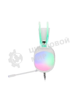 Гарнитура Marvo HG8959 Lumi 40 белый, проводная, 2×3.5 мм, микрофон с отключением, RGB-подсветка