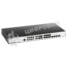 Коммутатор D-Link DGS-3000-28L/B1A, 24×1 Гбит/с + 4×1 Гбит/с SFP, управляемый