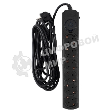 Сетевой фильтр Ippon BK-6-EU-5-10-B 5 м, 6 розеток, черный, коробка