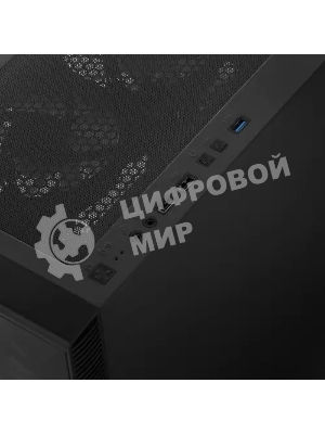 Компьютерный корпус Montech X3 GLASS, без БП, ATX 6x120мм 2xUSB 3.0 1xUSB3.1 audio bott PSU, черный