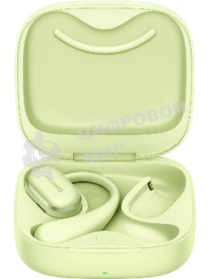 Наушники TWS Huawei FreeArc (Moose-T00) зеленый, открытые (накладные с дужкой), Bluetooth, до 7 ч
