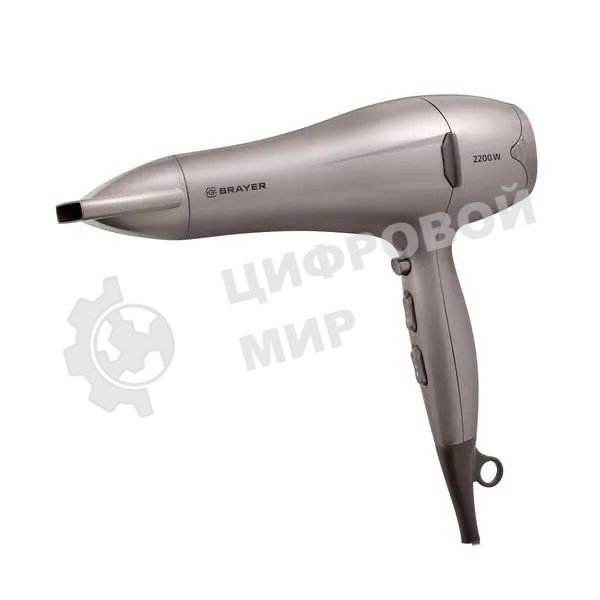 Фен BRAYER BR3006 коричневый, 2200 Вт