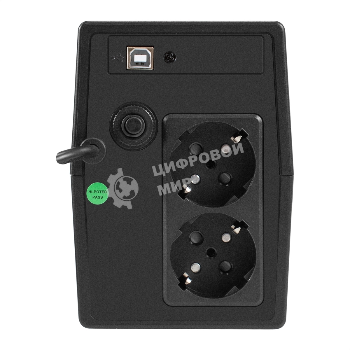 Источник бесперебойного питания ExeGate Power NB-850.LED.AVR.2SH.USB (850VA/510W, LED, AVR, 2*Schuko, USB, батарея 12V 9Ah, черный)