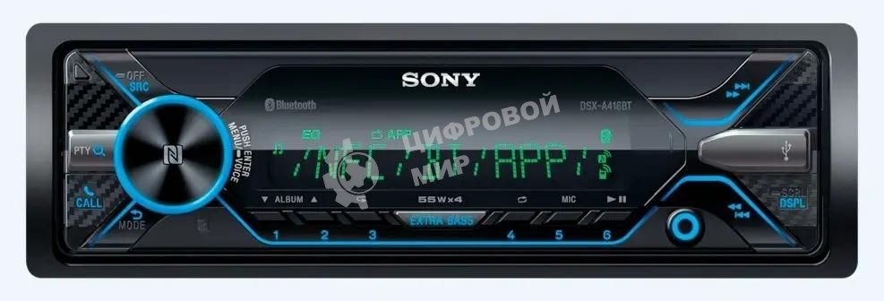 Автомагнитола Sony DSX-A416BT 1DIN 4x55Вт