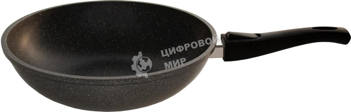 Сковорода ВОК StarWind Chef Induction SW-CHI4028WGR, 28см, съемная ручка, без крышки, серый