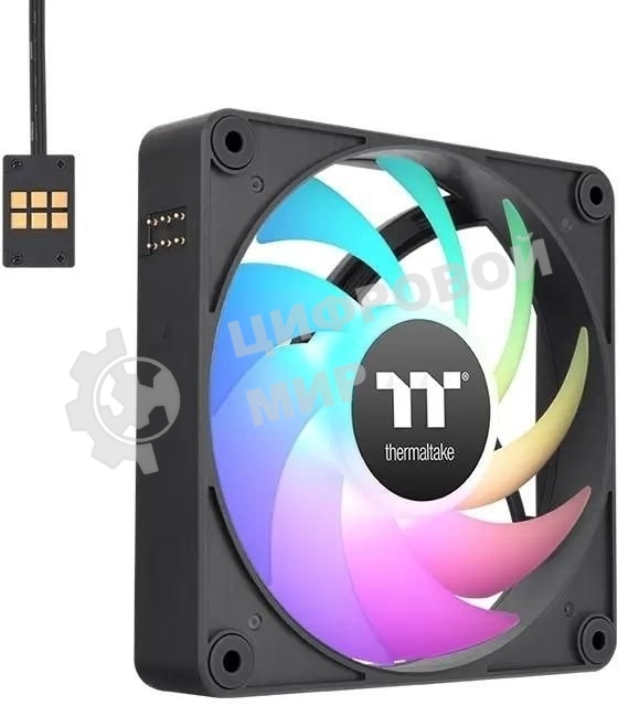 Вентилятор для корпуса Thermaltake CT140 EX Sync ARGB 140х140x25 черный 4-pin 30.7дБ (упак.:3шт) (CL-F182-PL14SW-A) Ret