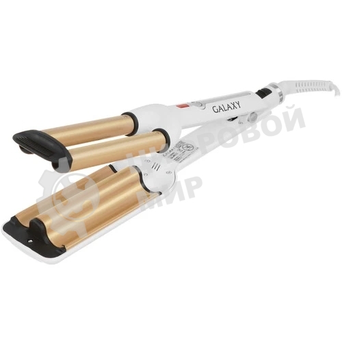 Щипцы для завивки волос Galaxy Line GL4602 белый, 16 мм, 200 °C, 1 режим