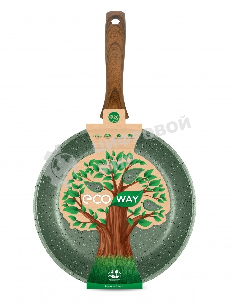 Сковорода 20 НЕВА МЕТАЛЛ ПОСУДА EW120 ECO WAY н/р