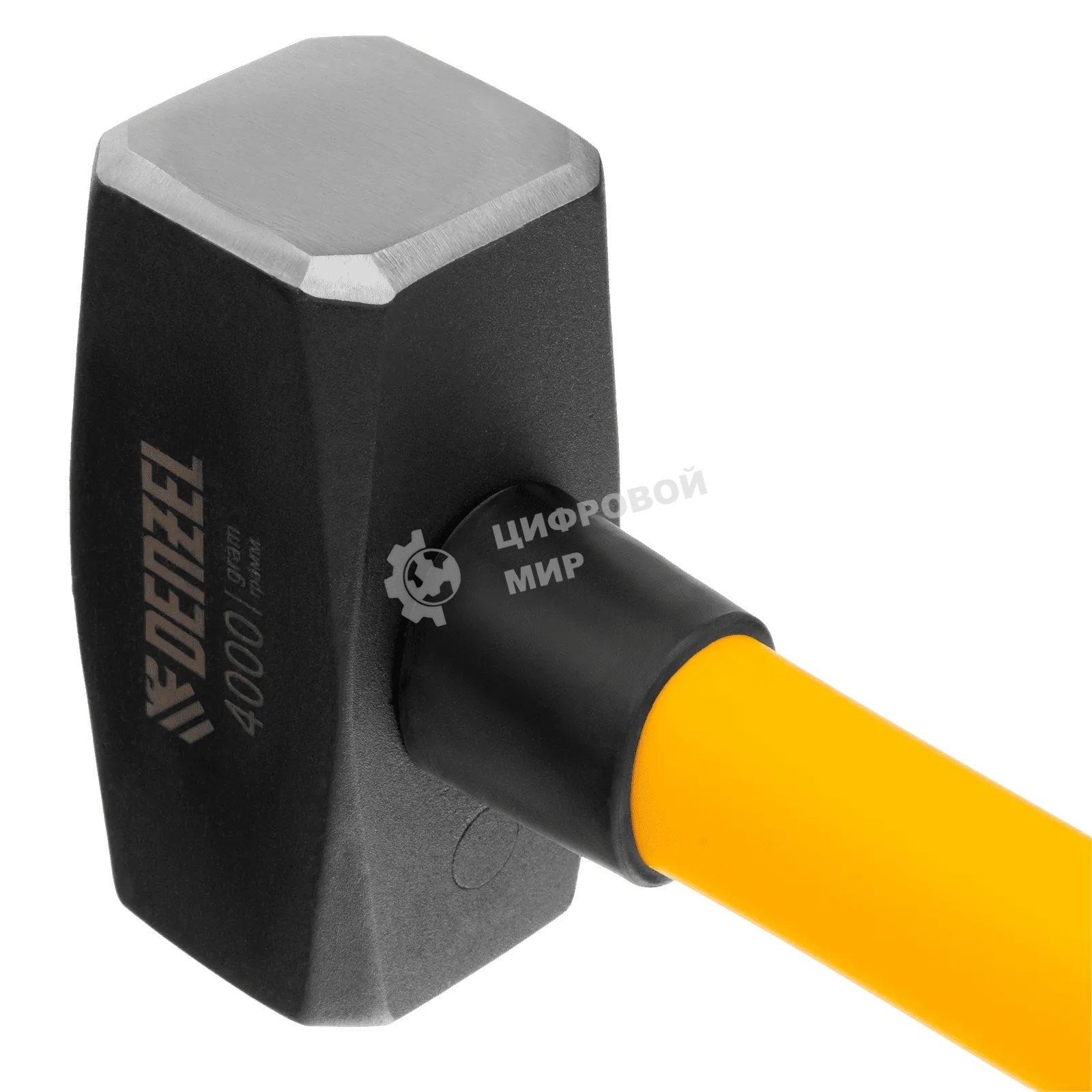 Кувалда Denzel 4000 г, кованая, фибергласовая рукоятка c TPR покрытием, 880 мм