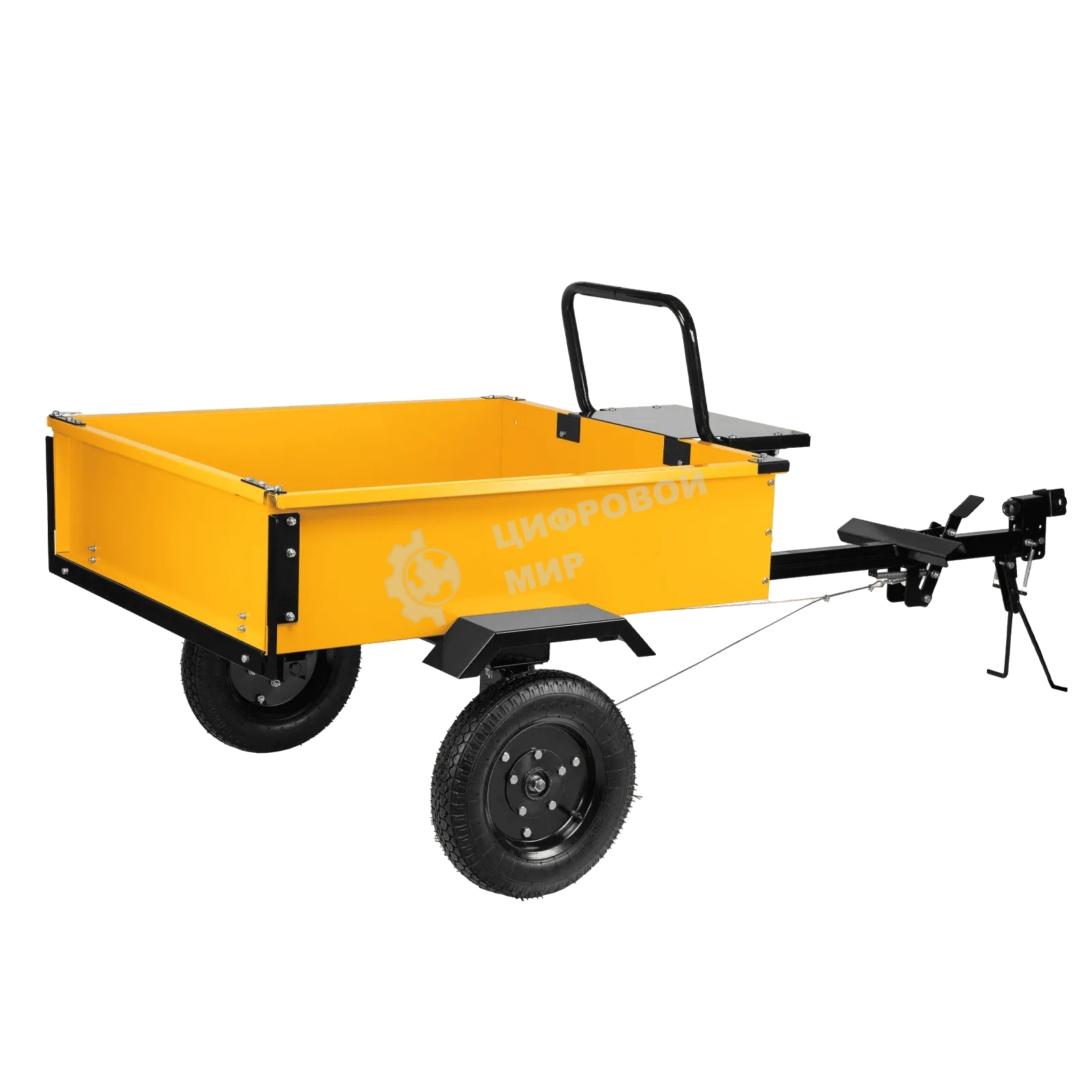 Прицеп для мотоблока Denzel TT-500, оцинк., груз. 500 кг, рег. сцепка, колеса 4.00-10, в упаковке