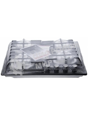 Газовая варочная панель Maunfeld EGHE.64.6CB/G, 4 конфорки, эмалированная сталь, черный