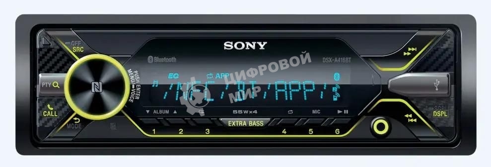 Автомагнитола Sony DSX-A416BT 1DIN 4x55Вт