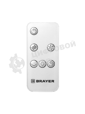 Колонный вентилятор BRAYER 4955BR , эл..упр.,пультДУ,вращение,мощ-ть 60Вт, LED дисплей, 3 скор.Таймер
