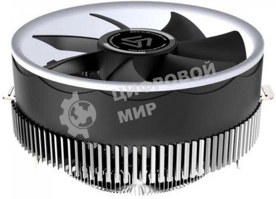 Кулер для процессора ACD серебристый, 100 мм, алюминий, 2200 об/мин, 28 дБ, 4 pin, 65 Вт, 68 мм