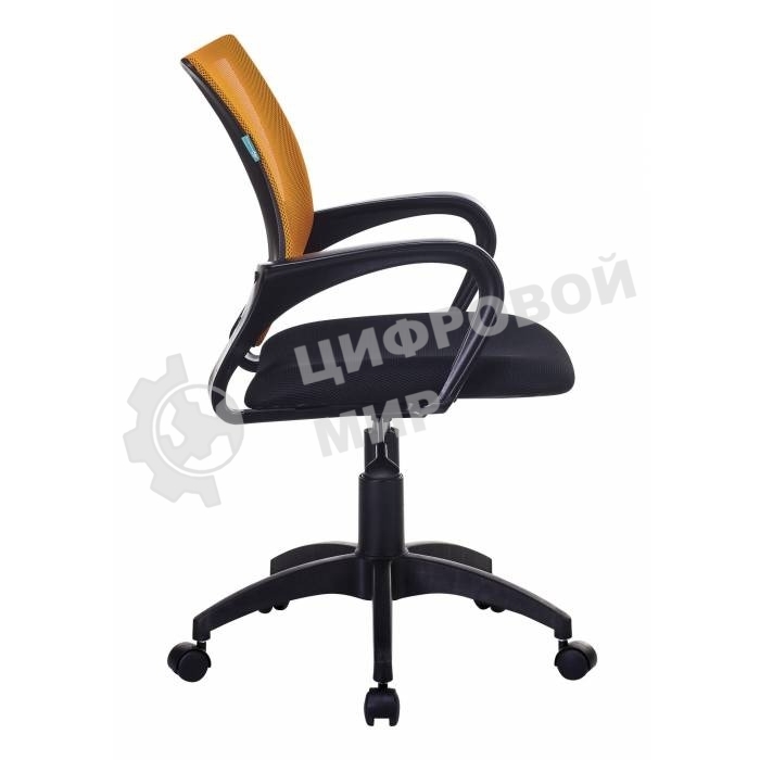 Кресло компьютерное Бюрократ CH-695NLT оранжевый TW-38-3 сиденье черный TW-11, сетка/ткань, крестовина пластик