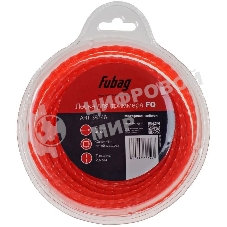 Триммерная леска FUBAG FQ, сечение витой квадрат, L 40 м х 2.4 мм 38746