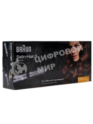 Фен-щетка Braun AS-330 64485731 серебристый/черный, 400 Вт, 18/36 мм