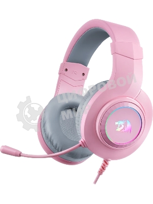 Гарнитура Redragon Hylas розовый, проводная, USB / 2 x mini jack 3.5 мм, подсветка