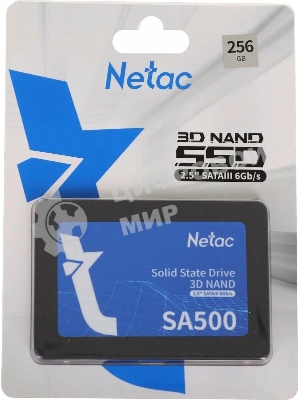 Накопитель SSD Netac SA500, 256Gb, SATA III, 2.5