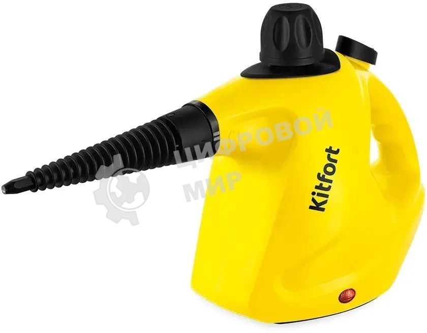 Пароочиститель ручной Kitfort КТ-9138-3 1050Вт черный/желтый