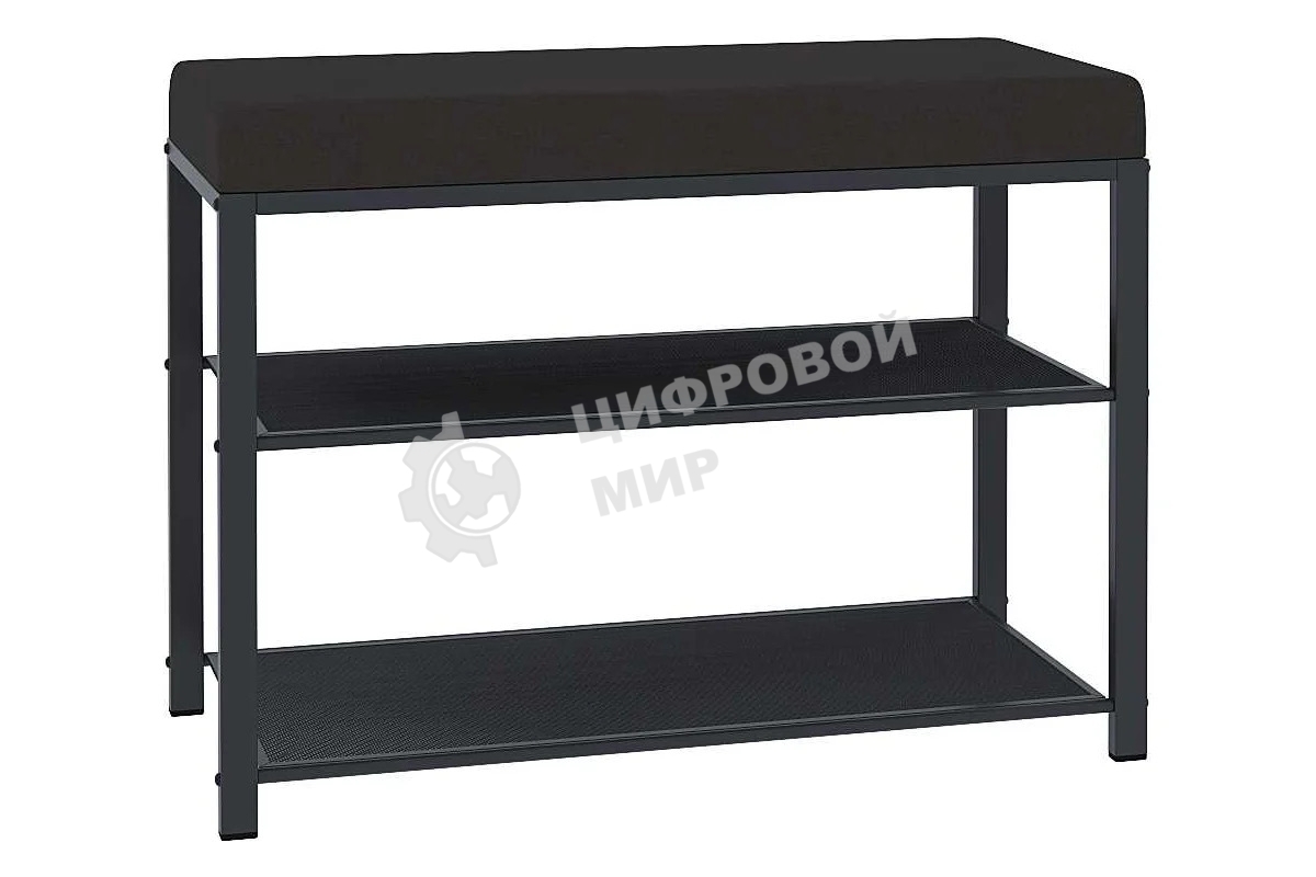 Банкетка ЗМИ Торонто 23S каркас графит,сиденье серый БТ23СГрС