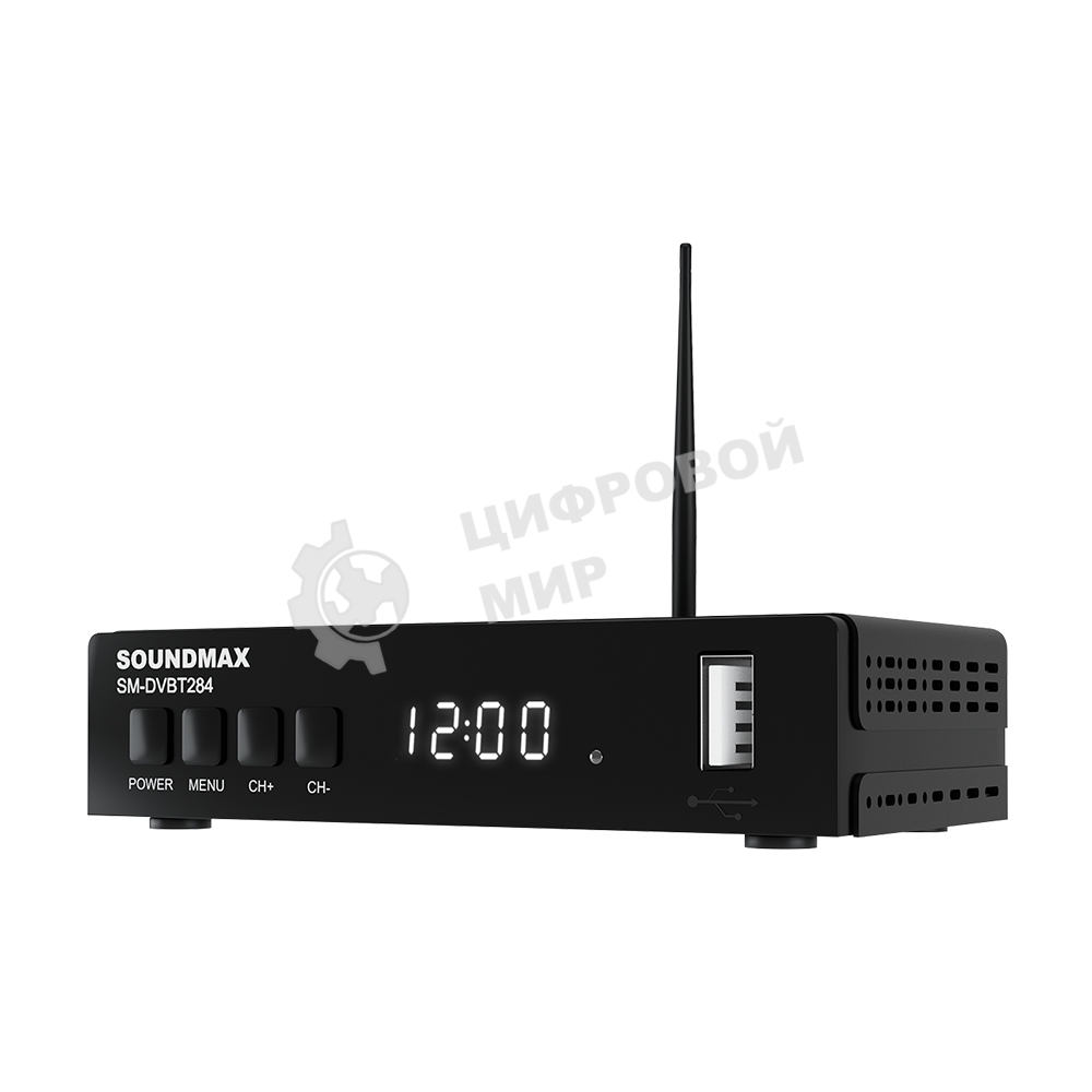 Ресивер DVB-T2 SOUNDMAX SM-DVBT284 черный