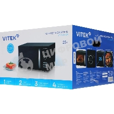 Микроволновая печь Vitek VT-MW1425 черный, 25 л, 900 Вт, переключатели - кнопки, поворотные переключатели