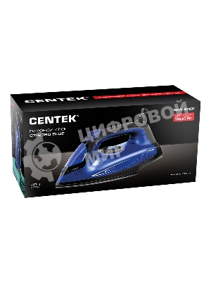 Утюг Centek CT-2360 синий/черный, 1600 Вт, 20 г/мин, 80 г/мин, 200 мл